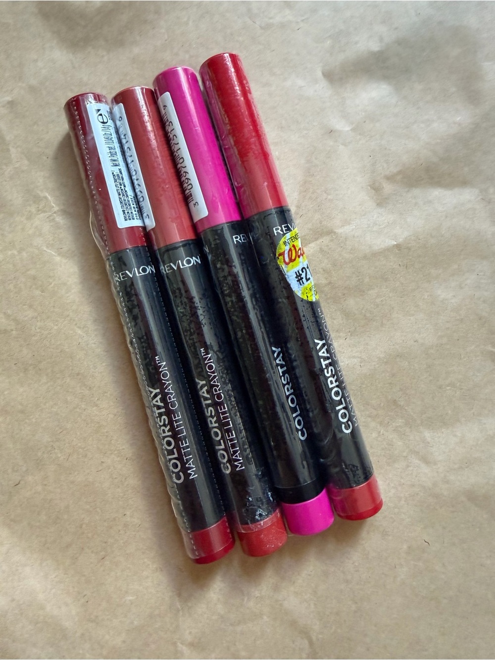 New Revlon ColorStay Matte Crayon Lipstick Set — Red & Bright Pink